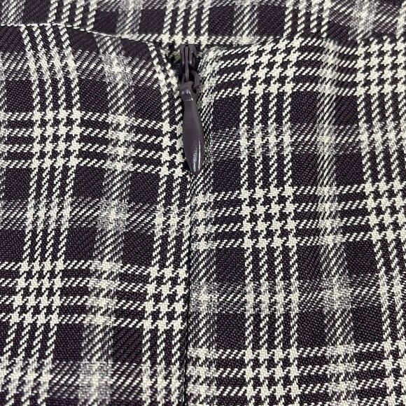 Shein Women's Plaid Pattern Ruffle Hem Tweed Skirt Black Medium - Picture 6 of 10